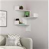 Dmora - Mensola Sao, Scaffale, Ripiano a muro, Scaffalatura multiuso, 60x60h90 cm, Bianco