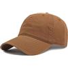 BABAHU Cappello da baseball da uomo e donna, tinta unita, regolabile, classico, 100% cotone, cappello da golf per papà, A-Caramello, Taglia unica