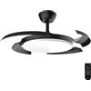 Cecotec Ventilatore da Soffitto con Luce con Pale Retrattili EnergySilence Aero 4500 Puzzle Invisible Black. 30W, Motore DC, Diametro 42, Luce LED, Telecomando, Timer, Funzione Estate/Inverno