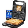 Profi Cook Macchina per sandwich ProfiCook per 4 sandwich contemporaneamente | Piastre antiaderenti | Nessun rischio di bruciature | 1600 W | Indicatore di pronto all'uso | Tostapane | PC ST 1329