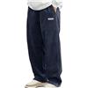 Generico Pantaloni Baggy Uomo Estivi, Kirakuco Pantaloni Uomo Eleganti in Velluto A Coste Largo Taglio Dritto, Modello con Vita Elasticizzata e Cordino, Casual Pantalone Giapponesi Colore Solido