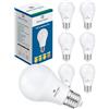 Bratek 6 Lampadine Led E27 Luce Calda 3000k 15w 1521 Lumen Equivalenti 120w a Incandescenza o 100w Alogene - Lampadine E27 Luce Calda a Sfera A60