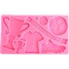 Kuuleyn Stampi in Silicone Per Fondente, Stampi in Silicone, Trofeo di Calcio Stampi Per Fondente in Silicone Vestiti Scarpe Torta Cioccolato Stampo Stampo da Forno Fai da Te Rosa
