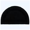 Homescapes Tappetino semicircolare da bagno, Colore Nero, 50 x 80 cm, in cotone con design reversibile