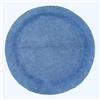 HOMESCAPES Tappeto da bagno rotondo in cotone, tappeto rotondo per il bagno, 80 cm, tappeto da bagno blu cobalto