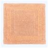 HOMESCAPES Piccolo tappetino da bagno di lusso, 1600 g/m², extra morbido, 100% cotone, reversibile, antiscivolo, lavabile, super assorbente, ad asciugatura rapida, colore: pesca, 50 x 50 cm quadrato