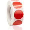 REBECASKYENS 1 rotolo(500 pezzi) Adesivi Rotondi Rosso 25 mm,Etichette cerchio Codifica colore Punto,Vinile Adesivo,Impermeabile Rimovibile Etichette adesive rotonde,Punti adesivi Rotolo