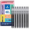 PILOT FriXion Ball Stick 07 - 0,7 mm - Penne gel cancellabili - Confezione da 10 in busta regalo (Nero)