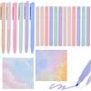 BUZIFU 12 Pezzi Evidenziatori Pastello 6 Penna Gel Multicolori Set di Evidenziatori Pastello con Colori Assortiti Pennarelli Fluorescenti per Journal Bibbia Planner Appunti e Studio