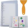 JRSHIRLEYLTD 1 Pezzi Raccoglitori A6 impermeabili con 6 Anelli,Core sostitutivo e Raspatura,Anello Colore Trasparente, 6 Fori Raccoglitore ad Anelli,Morbido Impermeabile,Per Ufficio, Scuola
