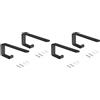 Emuca - Set di supporti per mensole in legno con gancio integrato, Acciaio, Verniciato nero (Confezione da 2)