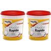 POLYFILLA STUCCO RAPIDO per Interno, Essicazione in 15minuti, in Pasta BIANCO 1KG (Confezione da 2)