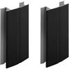 cyclingcolors 2x Connettore Zoccolino Battiscopa 100mm nero lucido Bordo Mobili Cucina Zoccolo Giunzione multiangolo angolare