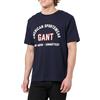 GANT Stampato Graphic SS - Maglietta, Blu, XL