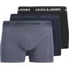 JACK & JONES Trunks 3 Pack Jacjeremiah-Confezione da 3 Boxer Solidi, Blazer Navy, M (Pacco da 3) Uomo