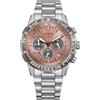 CITIZEN Orologio da polso unisex Eco-Drive Promaster Air Navihawk Solar Cronografo con cinturino in acciaio inox diametro 40 mm in diversi modelli, Rame, Classico
