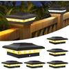 T-SUNUS Luci Postali Solari, Lampade Solari da Giardino 9X9 10X10 con 2 Modalità, Impermeabile IP65, Solare Pilastro Giardino per Recinto Mazzo Pali 3000K e 6000K 6 Pezzi