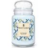 Price's Candles Cotton Sky - Candela Profumata in Giara Grande 560 g, Durata fino a 130 Ore, Giglio, Violetta e Arancia, Fragranza Fresca & Leggera, Vetro con Coperchio