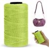 LEREATI Cordino per Borse Uncinetto Piatto Filo Macrame 1mm x 230m Macrame Corda Colorata Cordoncino per Borse a Uncinetto, Arazzo da Parete, Acchiappasogni, Fai da Te (Verde Autunno)
