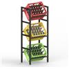 ViviDreamore Ripiano Porta Casse 3 Cassette, Scaffale di Archiviazione in Metallo Resistente per Bottiglie di Birra, Acqua, Soda, Piedi Regolabili, Ideale per Cucina, Garage, Bar, Soggiorno (3 livelli)