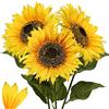 Briful Confezione da 3 girasoli artificiali grandi da 20,3 cm, altezza 83,8 cm, fiori artificiali in seta, girasoli finti per casa, giardino, decorazioni per feste di nozze