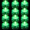 Editbar Candele Tealight a LED senza fiamma modificabili, confezione da 12 mini lampade subacquee con batterie, illuminazione a LED impermeabile per stagno, piscina, festa, matrimonio, giardino, verde