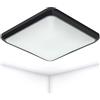 Oktaplex lighting Plafoniera LED Pino antracite, quadrata, 12 Watt, 850 lm, 3000 K, luce bianca calda, 25 cm