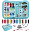 Coquimbo Kit da Cucito, Set da Cucito Accessori con Custodia per Trasporto, 85 Pezzi Kit Ago e Filo per Principianti, Casa, Viaggio e Emergenza Uso (Verde)