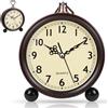 BORDEAG Sveglia Analogica, Sveglia Da Comodino Senza Ticchettio, Orologio Da Tavolo A Batteria, Sveglia Vintage Per Casa Ufficio Camera Da Letto