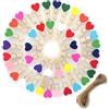 SHSHbuy Cuore Mollette Legno,100 Pezzi Mini Mollette da Bucato,Mollette per Foto,Mini Clip con Molla per Appendere Foto Card Paper Arts & Crafts Picture DIY Scrapbooking 3.5 cm