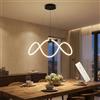 STARRYOL Lampadario a Sospensione LED Moderno, Design a Onda in Silicone, 90cm, 68W, 3 Temperature di Colore, Dimmerabile con Telecomando, Lampada da Soffitto Regolabile per Soggiorno, Sala da Pranzo, Camera d