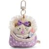 NICI Set Peluche Gatta Angy 7 cm con Biberon e Lettino con Moschettone in Scatola Regalo 8,5x6,5x10 cm - mymochi Lifestyle, Kawaii da Collezione | 63451