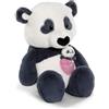 NICI Panda di peluche con tasca a forma di cuore e cucciolo, morbido e tenero pupazzo per coccole e giochi, per adulti e bambini, 40 cm, nero - 62612