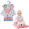 BABY born Abito con Farfalle - Vestitino per bambola con borsetta e scarpe - Accessorio di alta qualità - Adatto per bambole da 43 cm