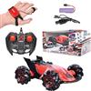 Lexibook, Crosslander Fire, auto telecomandata, fino a 12 km/h, 4 ruote motrici, getto di fumo, effetti luminosi e sonori, musica, telecomando e braccialetto di controllo gestuale, ricaricabile, RC60