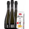 3 Prosecco DOC Treviso Millesimato Bernabei + Amica Chips Sale Marino Alfredo's 3 x 150gr - Bollicine