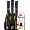 3 Prosecco DOC Treviso Millesimato Bernabei + Amica Chips Tartufo Alfredo's 3 x 100gr - Bollicine