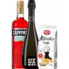 Bitter Campari 1Litro + Prosecco DOC 2022 Bernabei + Amica Chips Tartufo Alfredo's 3 x 100gr - Liquori