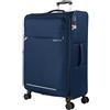JASLEN - Valigia Grande di Viaggio Morbido. Allungabile Trolley Grande con 4 Ruote. Materiale Polyester EVA Valigia Trolley Resistente e Super Leggero - Robusta 78 cm Valigie Trolley TSA, Marino
