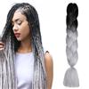 ShowJarlly Capelli per Treccine Africane Jumbo Treccia Capelli 24" Morbido Extension per Treccine Africane 1 Pack Treccine Africane Extension Capelli（Nero/Argento#）