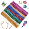 Ainiv 200PZ Scovolini Glitter per Lavoretti, Strisce Pulisci Tubi Pipe, Bastoncini Decorativi in Ciniglia, Scovolini per Artigianato, per Artigianato DIY Decorazione di Progetti Artistici - 10 Colori