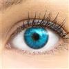 GLAMLENS Lenti a contatto colorate Madrid Blue blu - con custodia per lenti a contatto - blu in idrogel al silicone - 2 pezzi - DIA 14,00 - senza correzione 0.00 diottrie