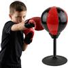 PORFOYO Sacco Da Boxe Da Tavolo: Punching Ball Da Tavolo, Con Forti Ventose, Contro Lo Stress, Punchingball Da Scrivania Desktop Sollievo Dall'umore per Piastrelle, Parete, Tavolos (Rosso/Nero)