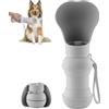 Zosenyer Borraccia cane portatile 550 ml, borraccia per cani con ciotola pieghevole, bottiglia acqua per animali per passeggiate, viaggi e trekking