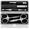 Zwilling Set manicure da 5 pezzi con forbici per unghie in pelle nera Set per manicure 1 pz.