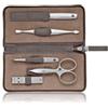 Zwilling Set manicure e pedicure da 3 pezzi con forbicine unghie combinate in pelle nera Set per manicure 1 pz.