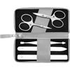 Zwilling Set manicure e pedicure da 5 pezzi con forbici per unghie combinate, vegano, grigio Set per la cura delle unghie 1 pz.