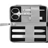 Zwilling Set manicure e pedicure da 5 pezzi con forbicine per unghie, vegan, argento Set per la cura delle unghie 1 pz.