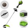 Greenworks GD60BC - Decespugliatore a batteria 60V 2Ah - Starter kit 60V 2Ah in omaggio!