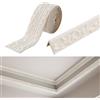 Inscrip Bordo autoadesivo, 5 m x 10 cm x 8 mm, modanature in stucco 3D, autoadesive, impermeabili, per angoli e soffitti (bianco)